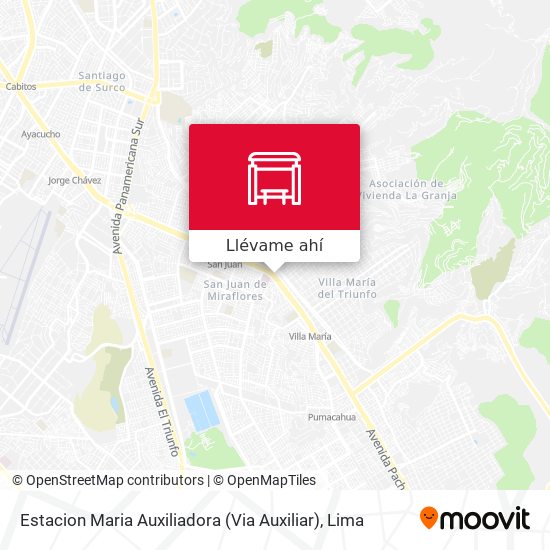 Mapa de Estacion Maria Auxiliadora (Via Auxiliar)