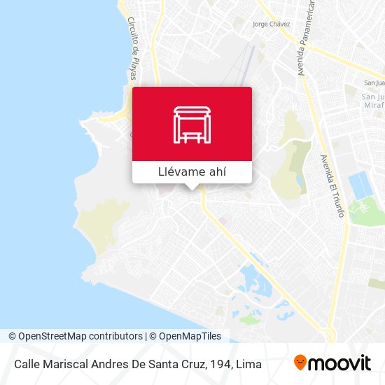 Mapa de Calle Mariscal Andres De Santa Cruz, 194