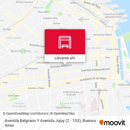 Mapa de Avenida Belgrano Y Avenida Jujuy (2 - 103)