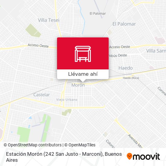 Mapa de Estación Morón (242 San Justo - Marconi)