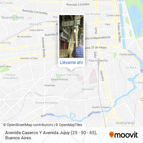 Mapa de Avenida Caseros Y Avenida Jujuy (25 - 50 - 65)