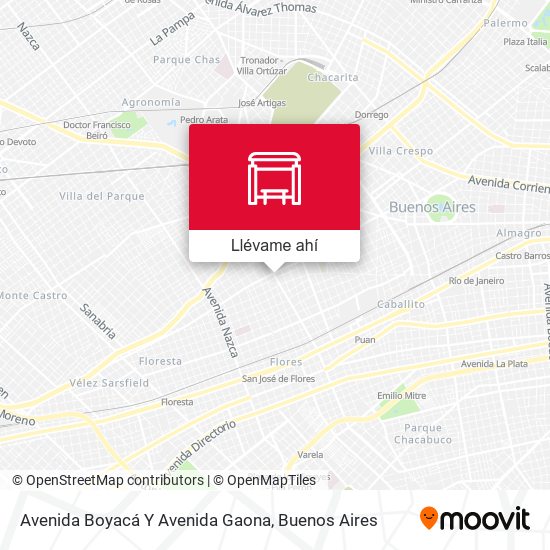 Mapa de Avenida Boyacá Y Avenida Gaona