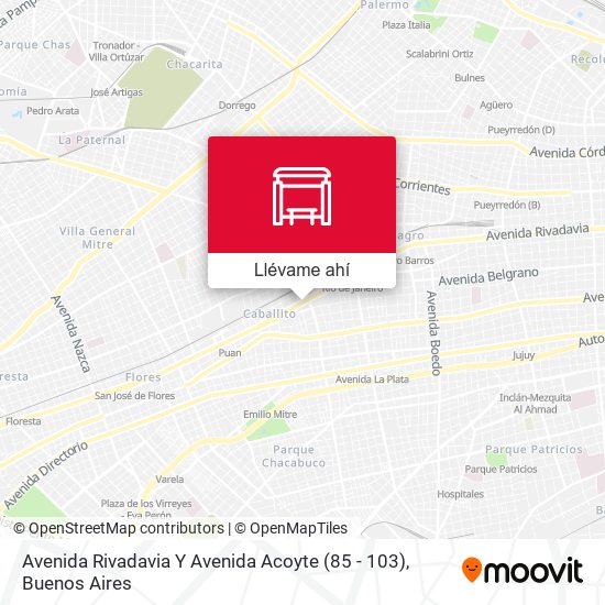 Mapa de Avenida Rivadavia Y Avenida Acoyte (85 - 103)
