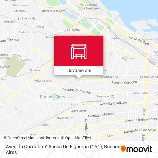 Mapa de Avenida Córdoba Y Acuña De Figueroa (151)