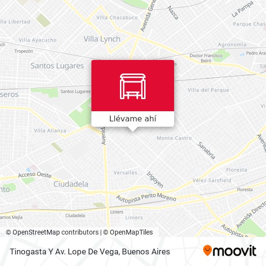 Mapa de Tinogasta Y Av. Lope De Vega