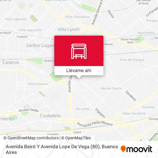 Mapa de Avenida Beiró Y Avenida Lope De Vega (80)