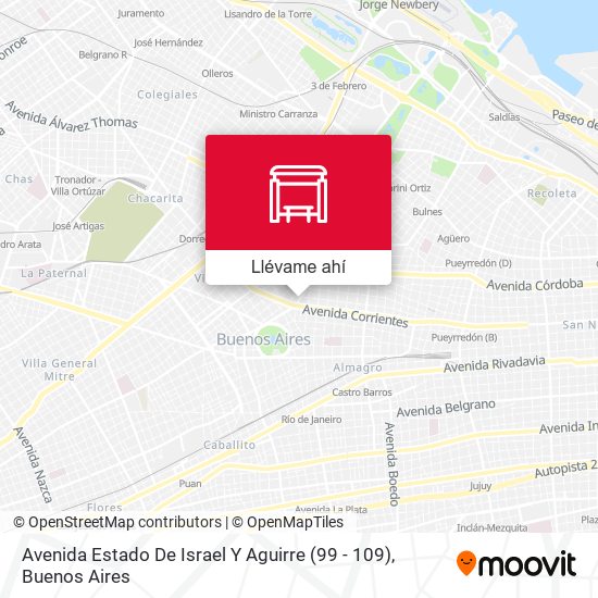 Mapa de Avenida Estado De Israel Y Aguirre (99 - 109)