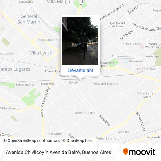 Mapa de Avenida Chivilcoy Y Avenida Beiró