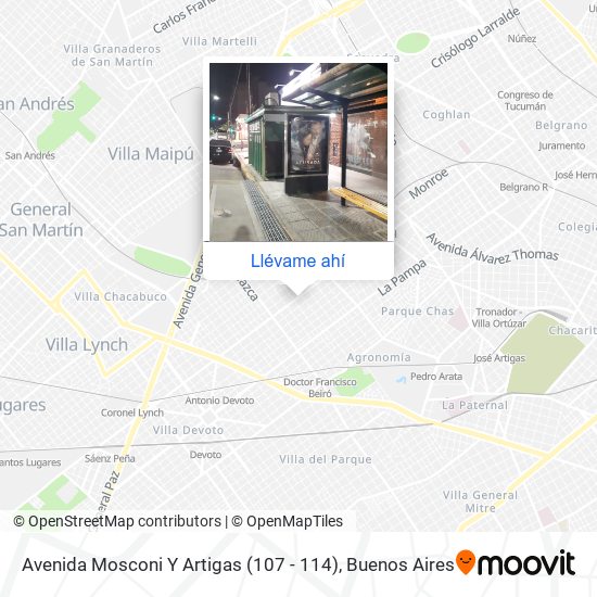 Mapa de Avenida Mosconi Y Artigas (107 - 114)