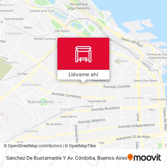 Mapa de Sánchez De Bustamante Y Av. Córdoba