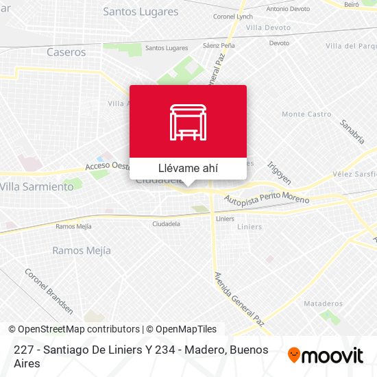Mapa de 227 - Santiago De Liniers Y 234 - Madero