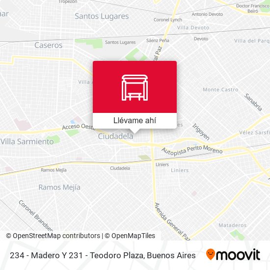 Mapa de 234 - Madero Y 231 - Teodoro Plaza