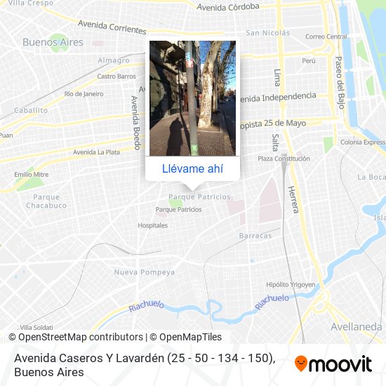 Mapa de Avenida Caseros Y Lavardén (25 - 50 - 134 - 150)
