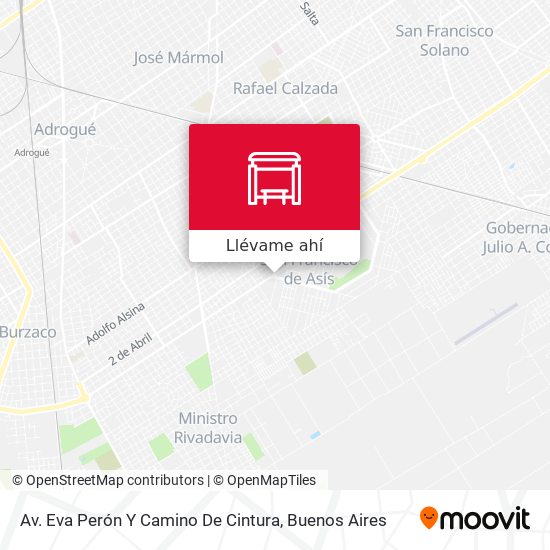Mapa de Avenida Monteverde Y Avenida Eva Perón