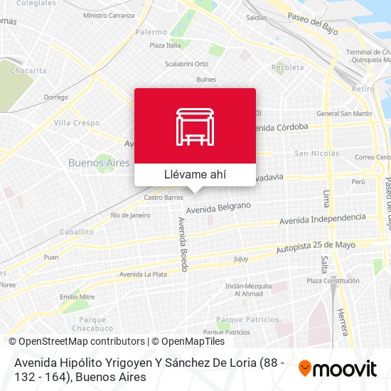 Mapa de Avenida Hipólito Yrigoyen Y Sánchez De Loria (88 - 132 - 164)