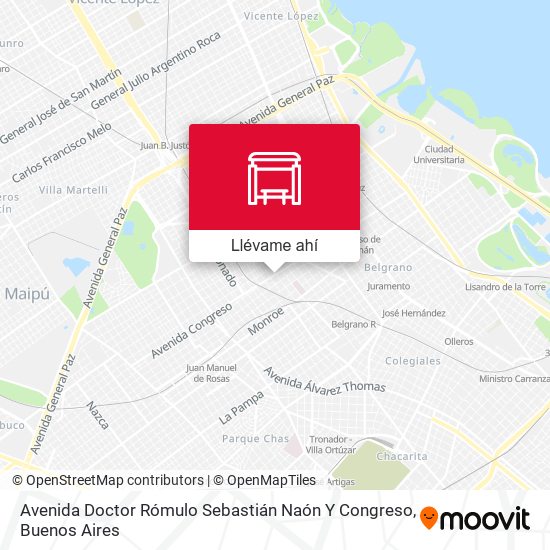 Mapa de Avenida Doctor Rómulo Sebastián Naón Y Congreso