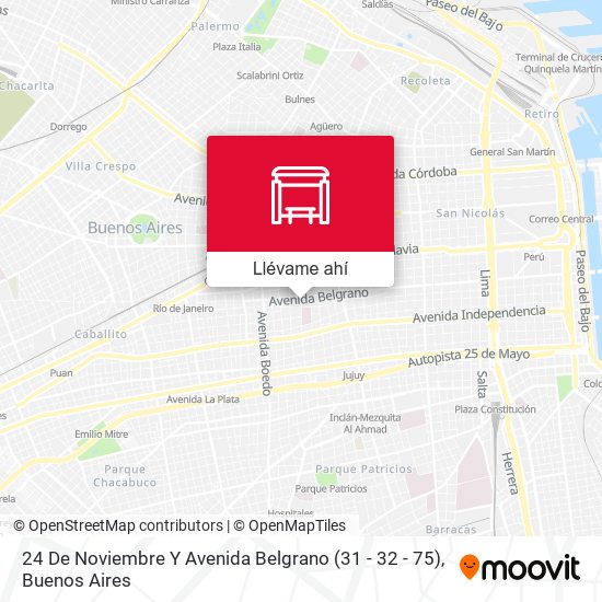 Mapa de 24 De Noviembre Y Avenida Belgrano (31 - 32 - 75)