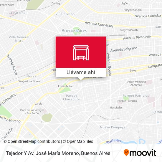 Mapa de Tejedor Y Av. José María Moreno