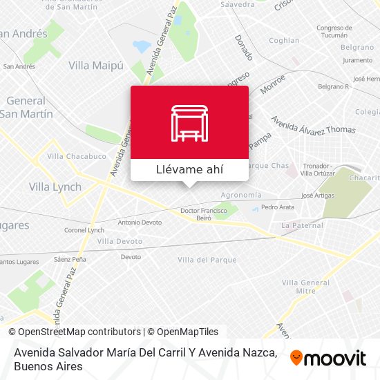 Mapa de Avenida Salvador María Del Carril Y Avenida Nazca