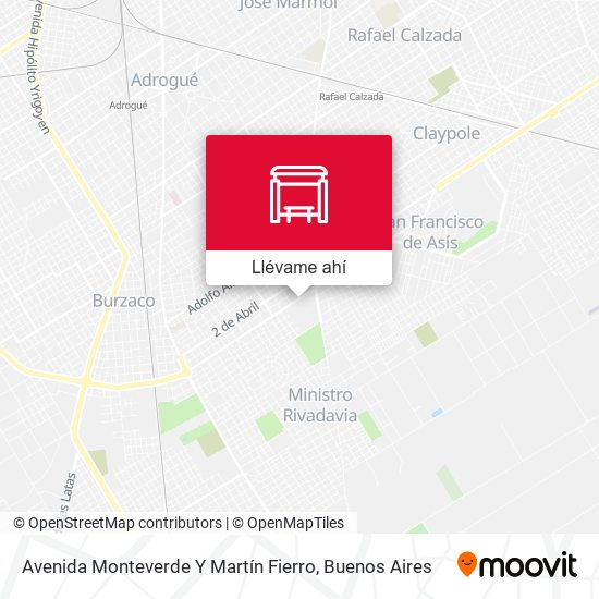Mapa de Avenida Monteverde Y Martín Fierro