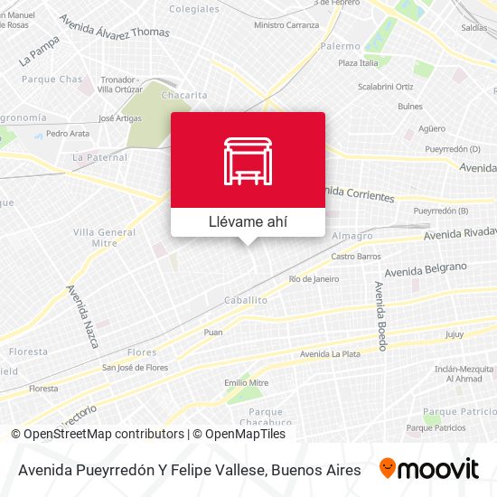 Mapa de Avenida Pueyrredón Y Felipe Vallese