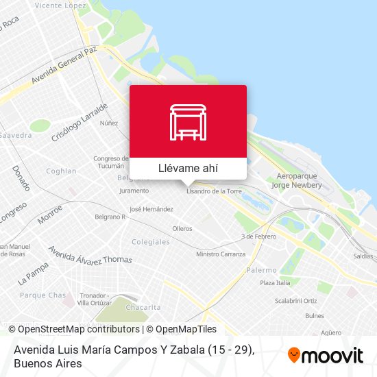Mapa de Avenida Luis María Campos Y Zabala (15 - 29)