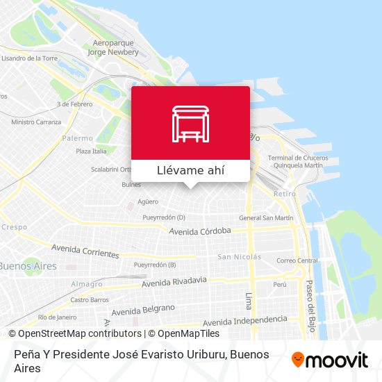 Mapa de Peña Y Presidente José Evaristo Uriburu