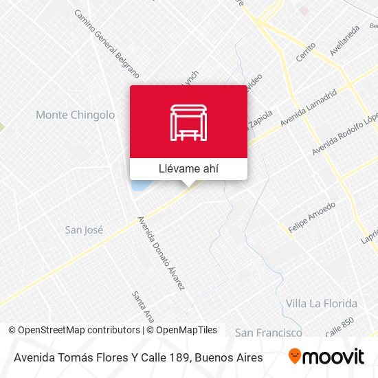 Mapa de Avenida Tomás Flores Y Calle 189