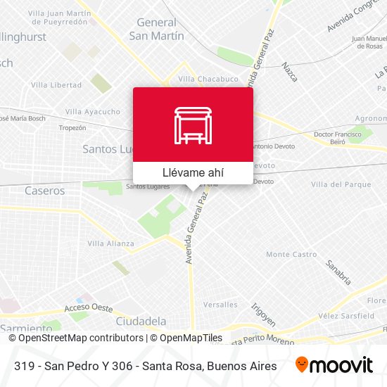 Mapa de 319 - San Pedro Y 306 - Santa Rosa