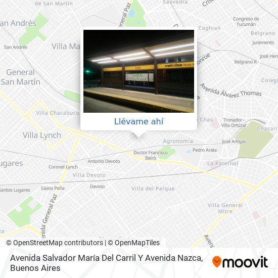 Mapa de Avenida Salvador María Del Carril Y Avenida Nazca