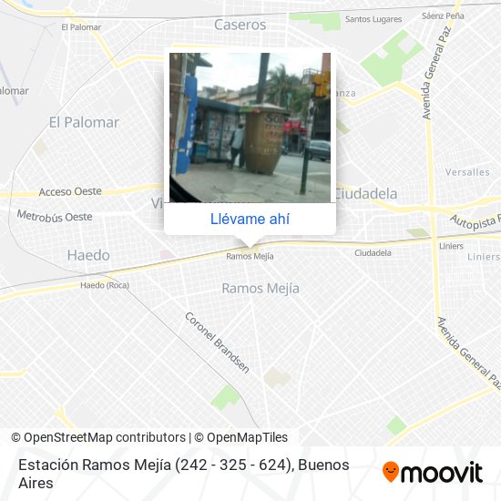 Mapa de Estación Ramos Mejía (242 - 325 - 624)