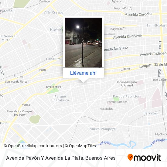 Mapa de Avenida Pavón Y Avenida La Plata