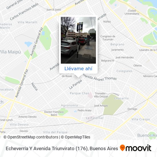 Mapa de Echeverría Y Avenida Triunvirato (176)