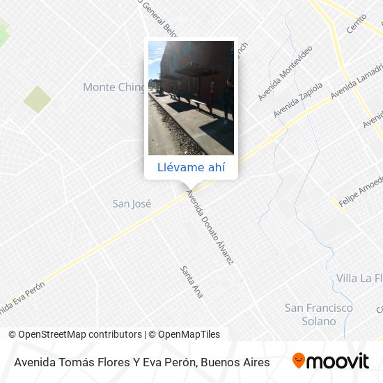 Mapa de Avenida Tomás Flores Y Eva Perón