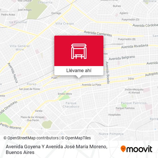 Mapa de Avenida Goyena Y Avenida José María Moreno