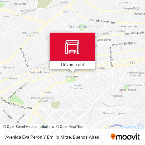 Mapa de Avenida Eva Perón Y Emilio Mitre