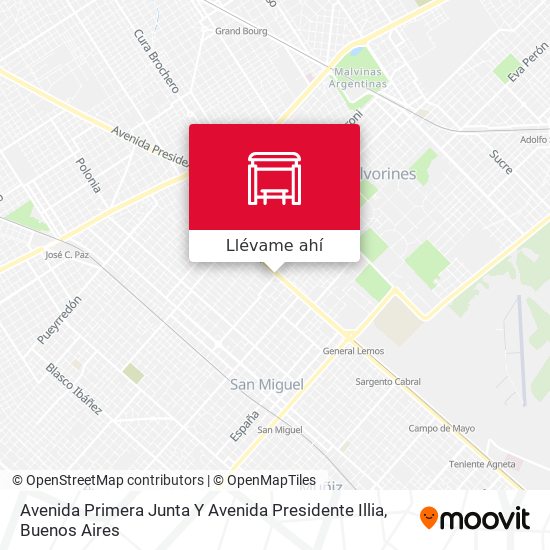 Mapa de Avenida Primera Junta Y Avenida Presidente Illia