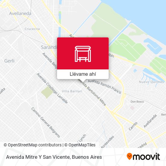 Mapa de Avenida Mitre Y San Vicente