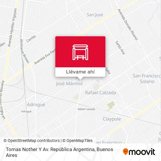 Mapa de Tomas Nother Y Av. República Argentina