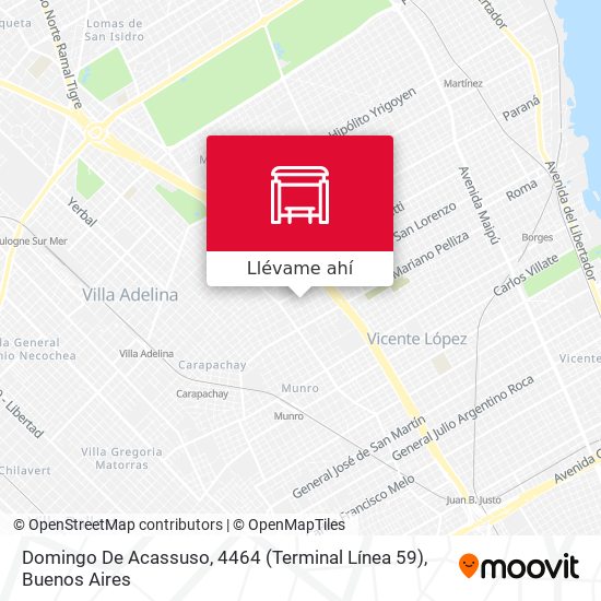 Mapa de Domingo De Acassuso, 4464 (Terminal Línea 59)