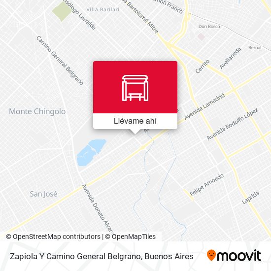 Mapa de Zapiola Y Camino General Belgrano