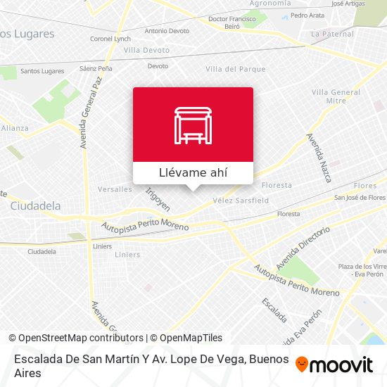Mapa de Escalada De San Martín Y Av. Lope De Vega