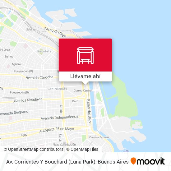 Mapa de Av. Corrientes Y Bouchard (Luna Park)