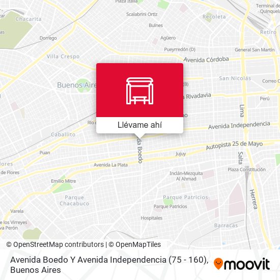 Mapa de Avenida Boedo Y Avenida Independencia (75 - 160)