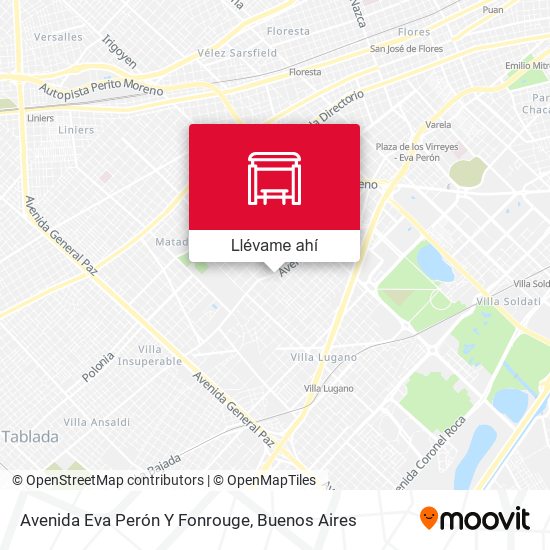 Mapa de Avenida Eva Perón Y Fonrouge