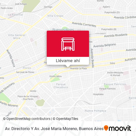 Mapa de Av. Directorio Y Av. José María Moreno