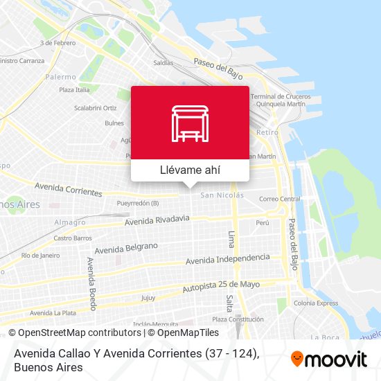 Mapa de Avenida Callao Y Avenida Corrientes (37 - 124)