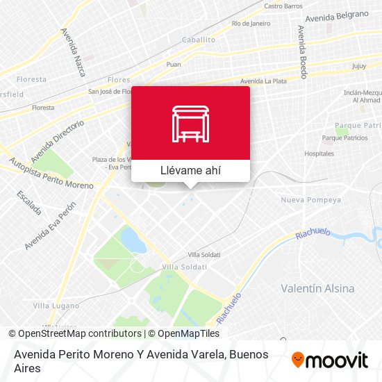 Mapa de Avenida Perito Moreno Y Avenida Varela