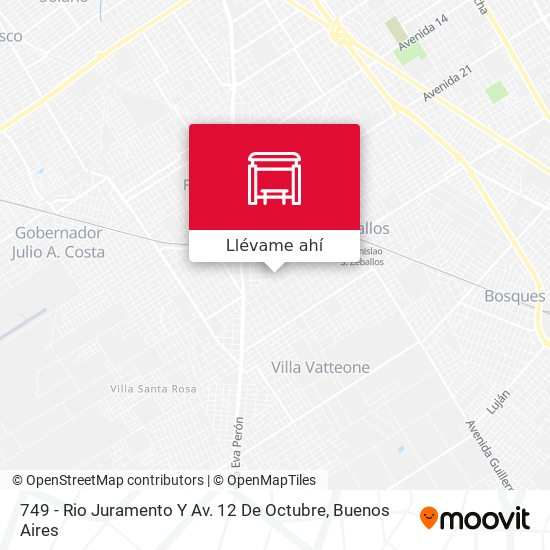 Mapa de 749 - Rio Juramento Y Av. 12 De Octubre