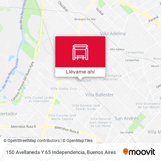 Mapa de 150 Avellaneda Y 65 Independencia